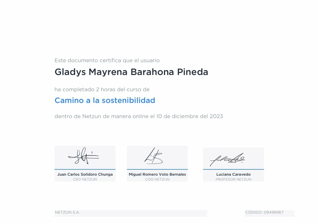 Camino a la Sostenibilidad